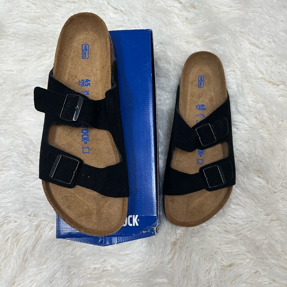 Birkenstock Arizona men’s Black Suede 12 NWB - Picture 9 of 13